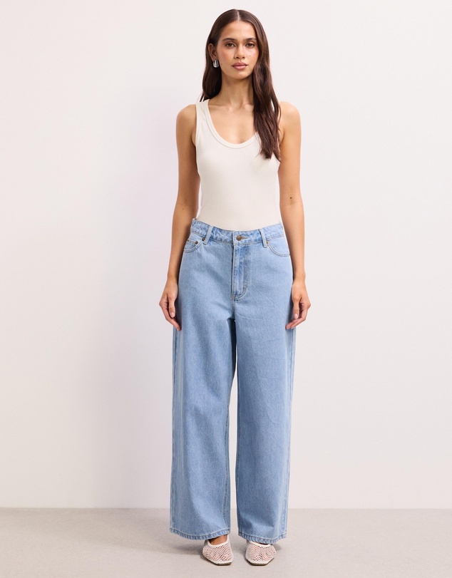 The Fated - Sarah Cropped Straight Wide Jeans