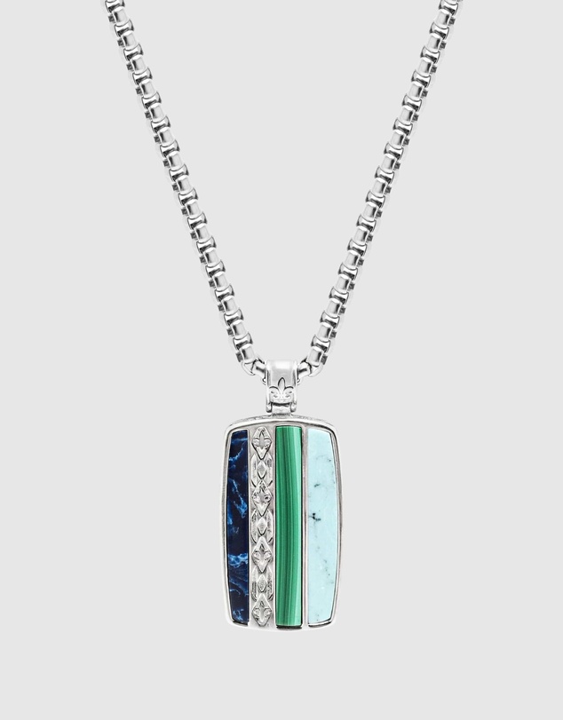 Nialaya Jewellery - Trinity Pendant Necklace in Silver