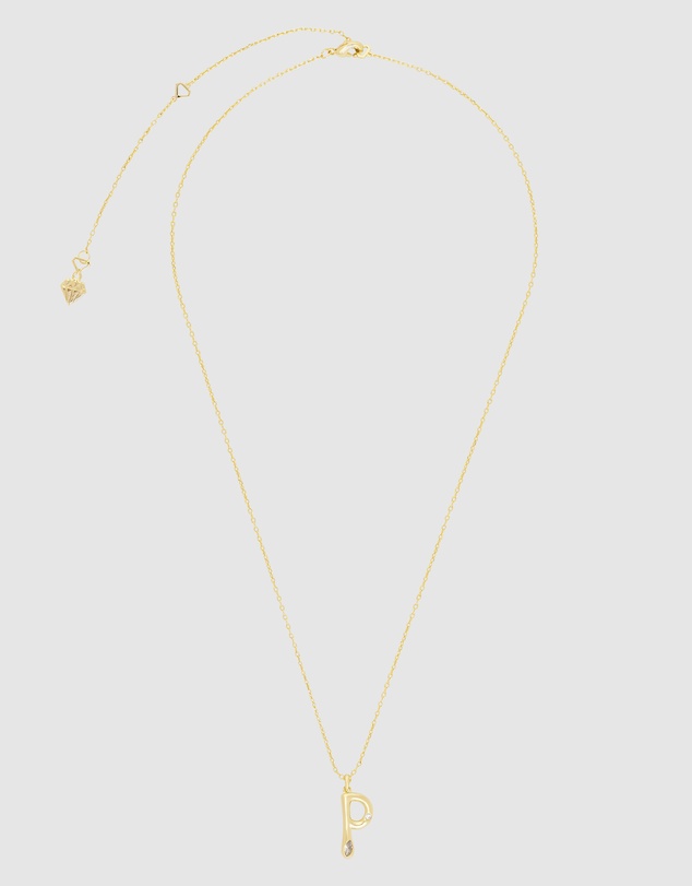 Wanderlust + Co - Alphabet Bubble Pendant Necklace - Letter P