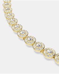 Swarovski - Una Angelic Necklace, Round Cut, Small, White, Gold-Tone Plated