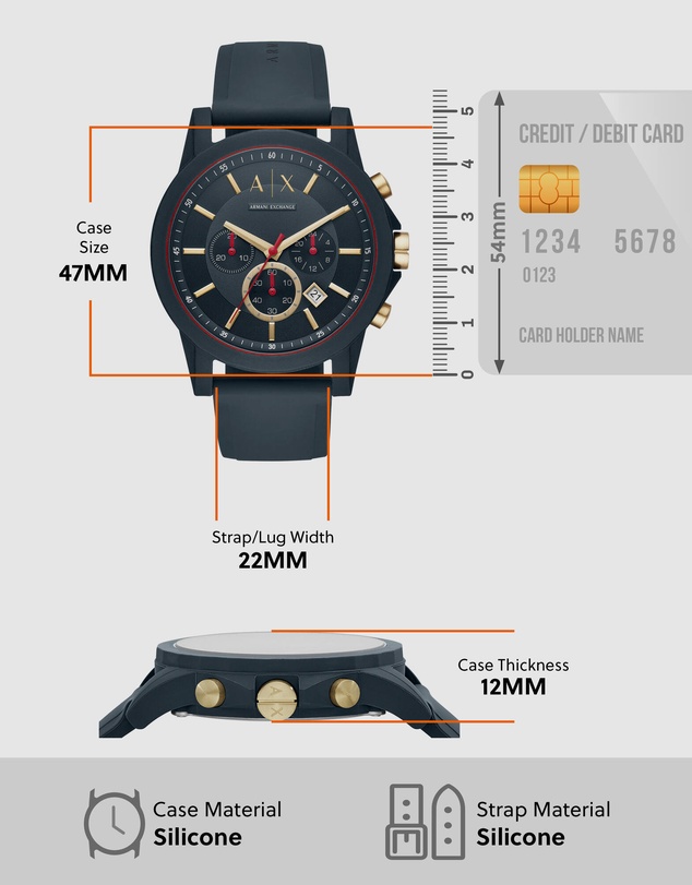 Armani Exchange - Blue Men's Chronograph Watch