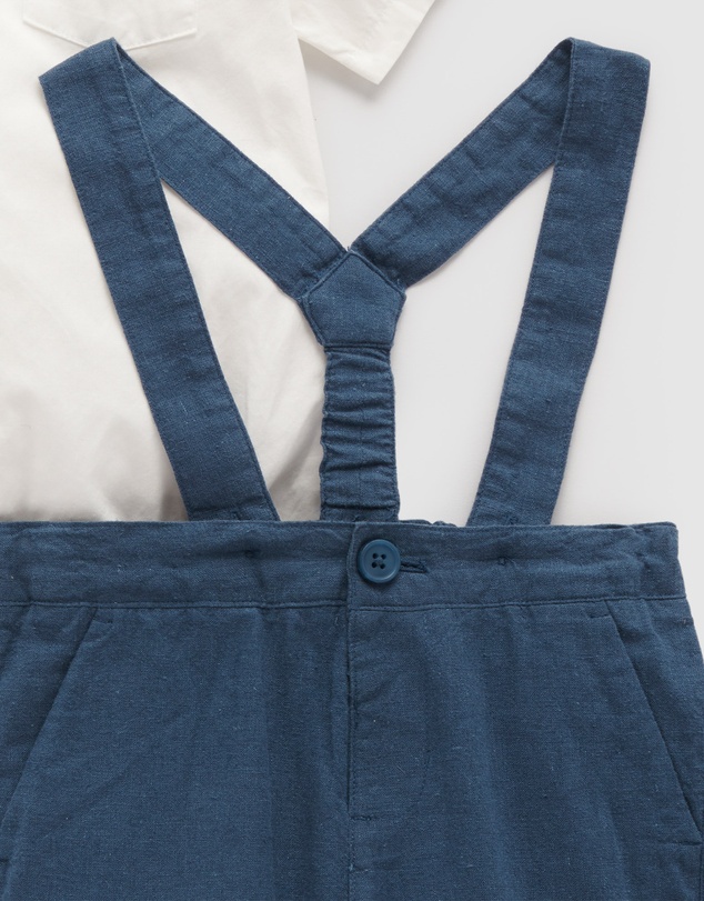 Purebaby - Classic Shirt & Overall Set - Babies-Kids