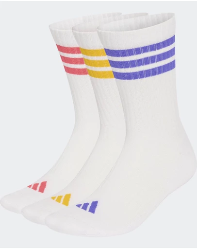 adidas Performance - 3-Stripes Cushioned Crew Socks 3 Pair Pack Unisex