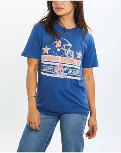 Vintage by The Real Deal - Pre Loved - 1986 NFL Denver Broncos Super Bowl Tee
