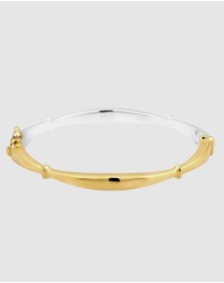 Elli Jewelry - Bracelet Women Elegant Bicolor 925 Sterling Silver Gold Plated