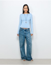 AERE - Tess Boat Neck T-Shirt