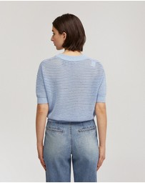 Oxford - Gita Knitted Button Top