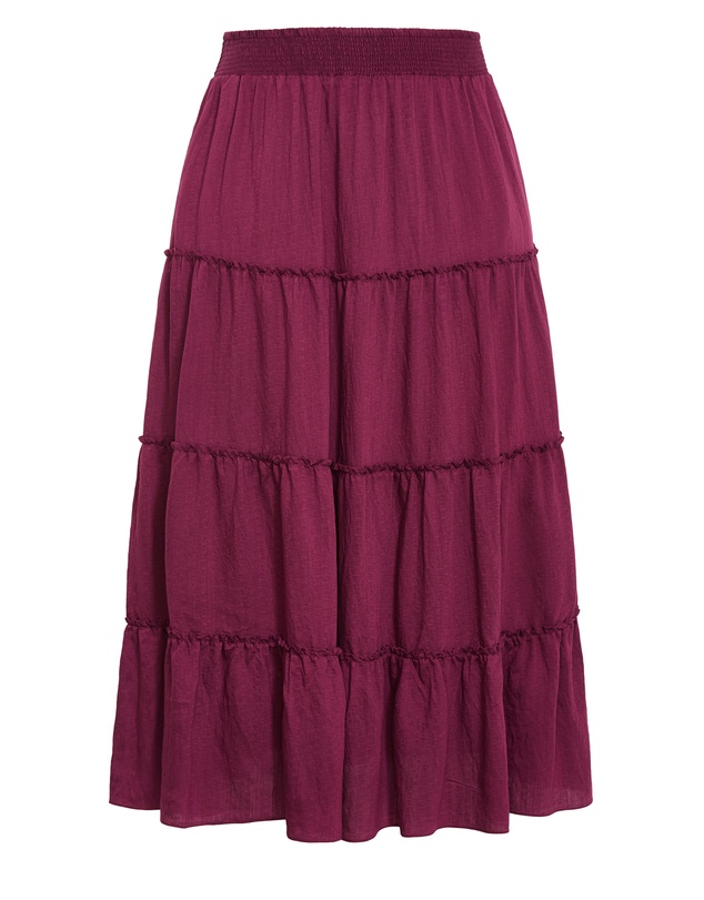 City Chic - Boho Tiered Maxi Skirt