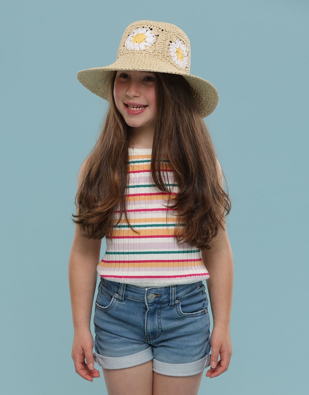Morgan & Taylor - Mini Daisy Crochet Bucket Hat