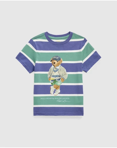 Polo Ralph Lauren - Polo Bear Striped Cotton Jersey Tee - ICONIC EXCLUSIVE - Kids