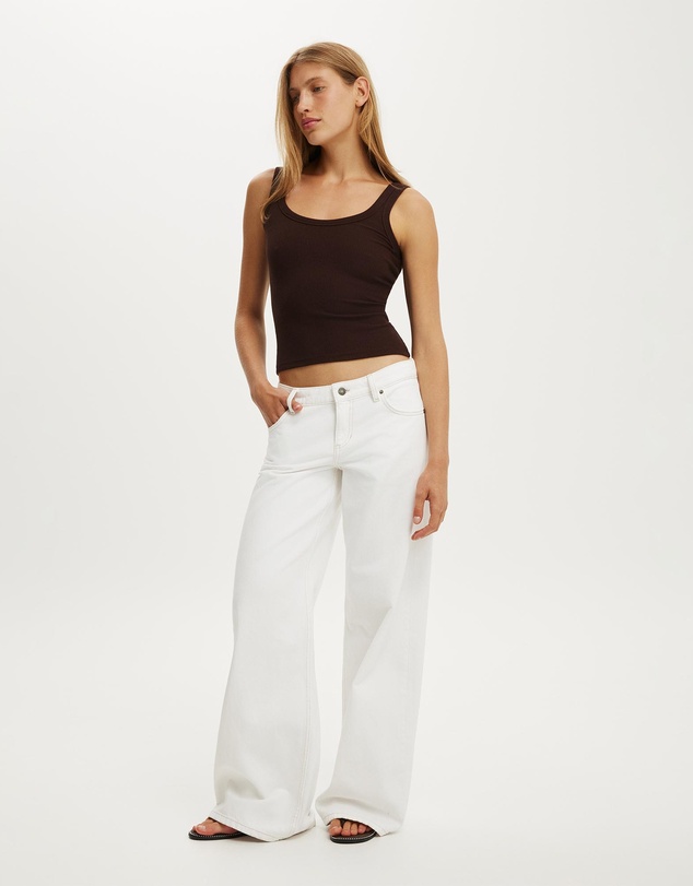 Cotton On - Blake Rib Scoop Tank