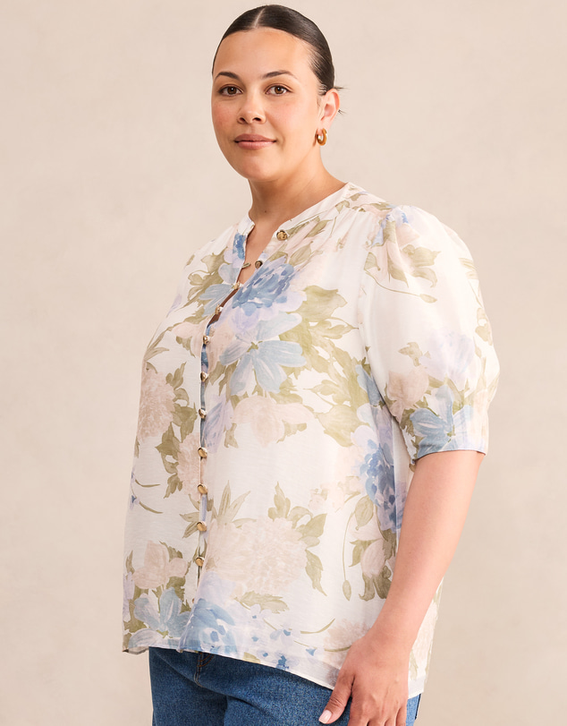 Forever New Curve - Tahlia Curve Tuck Detail Blouse