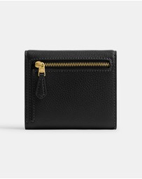 Coach - Polished Pebble Leather Mila Small Flap Wallet