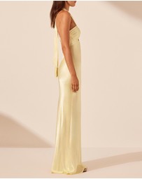 Shona Joy - La Lune Ruched Halter Maxi Dress
