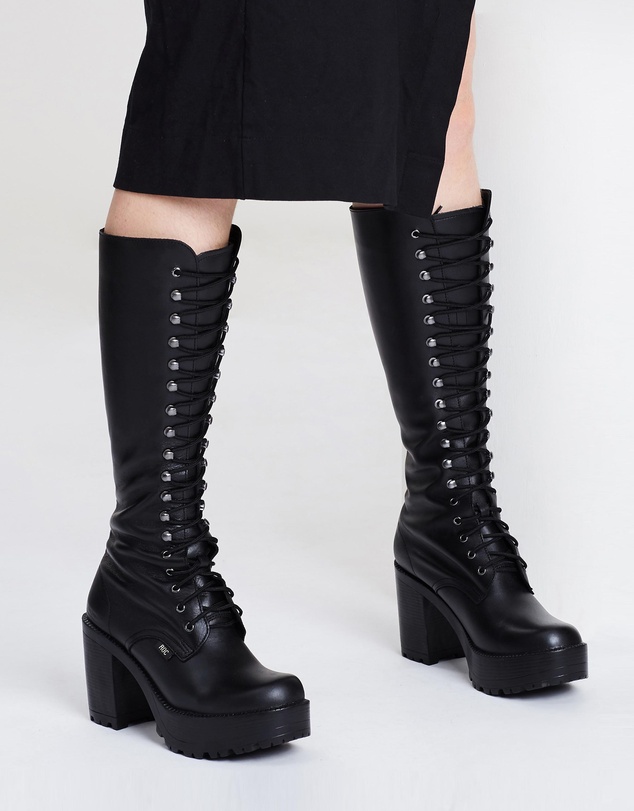 ROC Boots Australia - Lash Leather Platform Boots