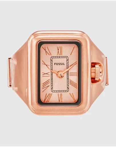 Fossil - Raquel Ring Rose Gold Tone Analogue Watch