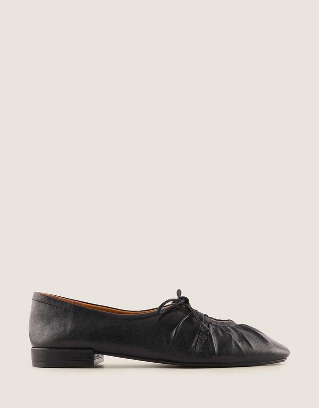 Shelly Shen - Logan Casual Flats Black Leather