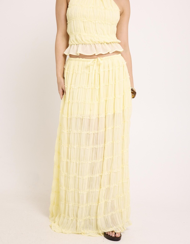 Subtitled - Alda Shirred Maxi Skirt