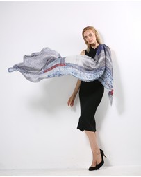 Ozwear Connection Uggs - Ugg 100% Australian Merino Wool Scarf Blue Grey