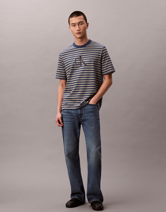 Calvin Klein Jeans - Monogram Logo Stripe Relaxed T-Shirt