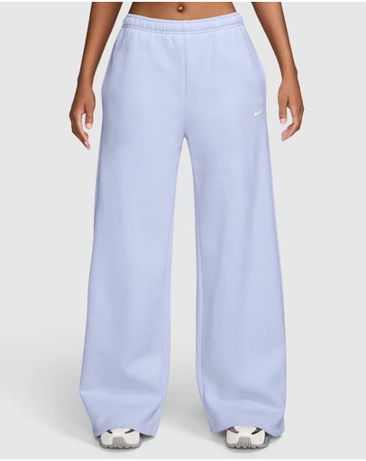 Nike - Studio Fleece Medium Weight Mid-Rise Wide-Leg Pants
