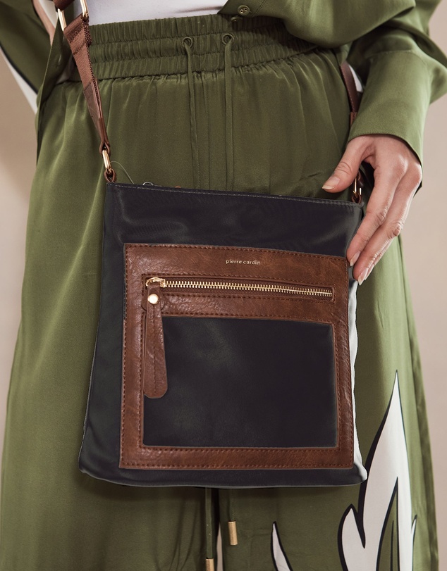 Pierre Cardin - Pierre Cardin RFID Lightweight Nylon Crossbody Bag