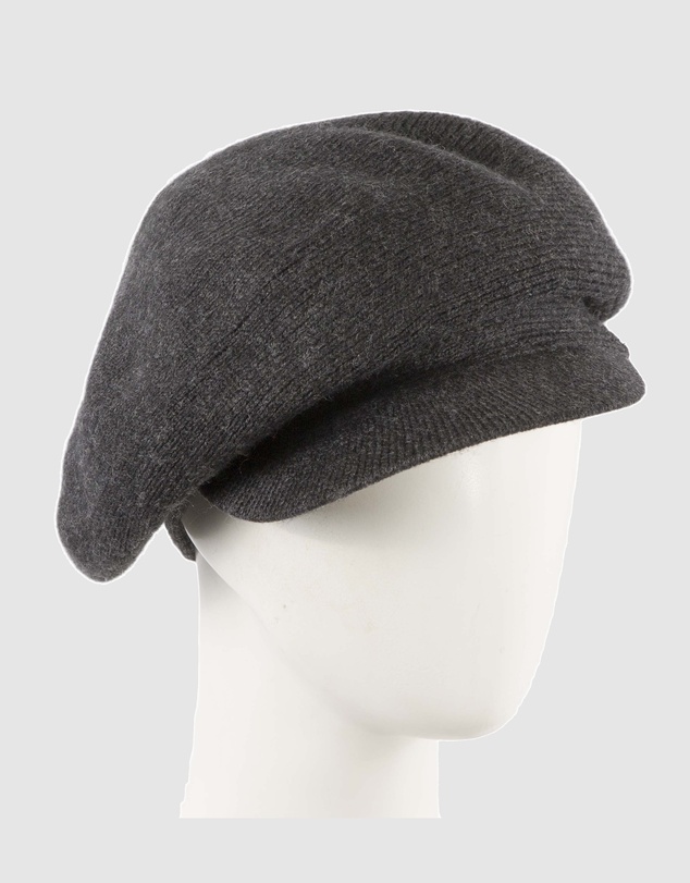 Max Alexander - European Made Charcoal Wool Beret Cap