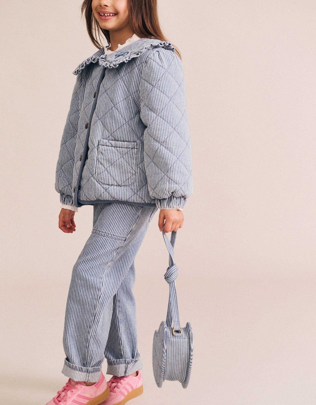 Huxbaby - Vintage Bow Paperbag Denim Pants - Babies-Teens