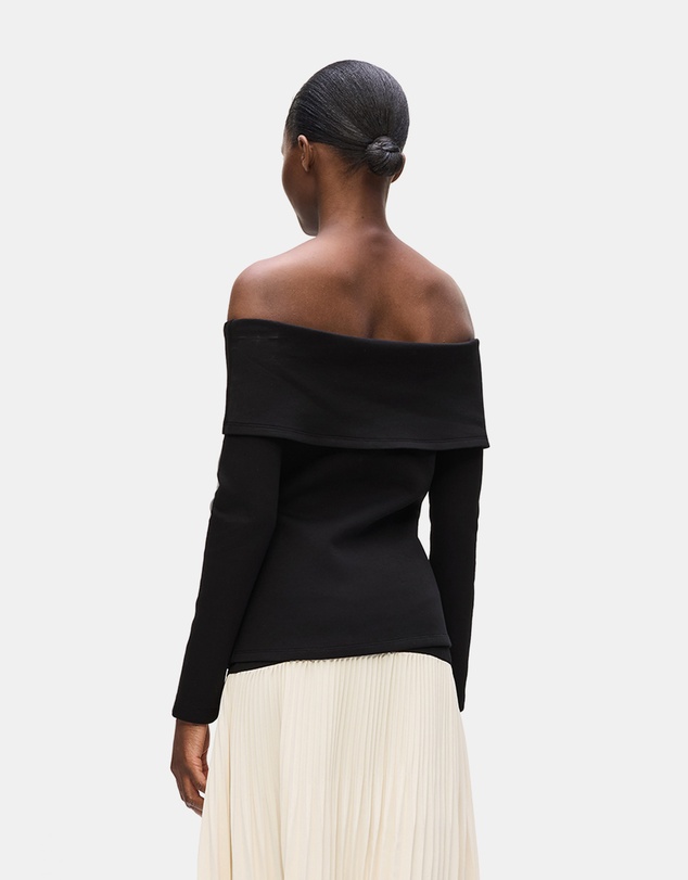 Karl Lagerfeld - Off-Shoulder Sweatshirt
