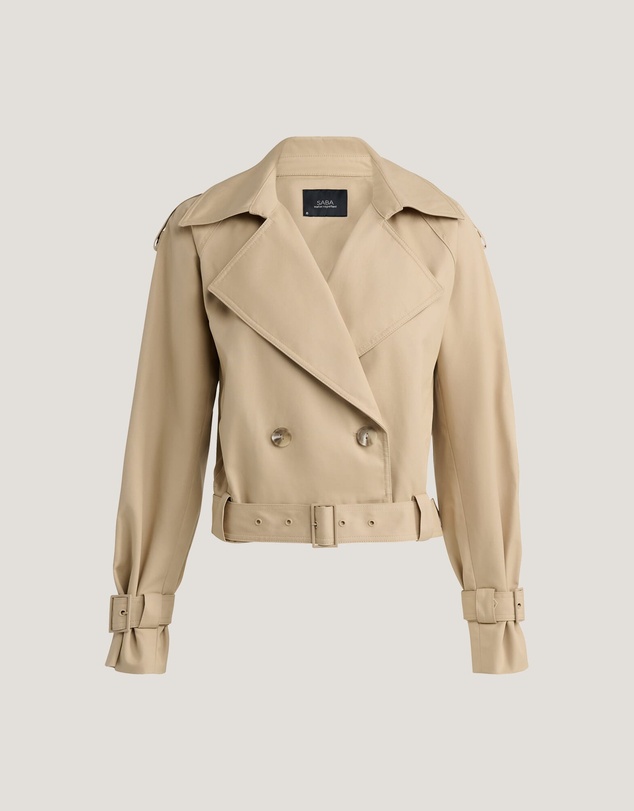 SABA - Lana Cropped Cotton Trench