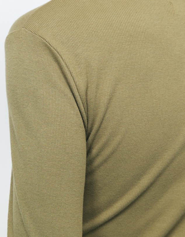 AERE - Della Long Sleeve Rib Henley Top