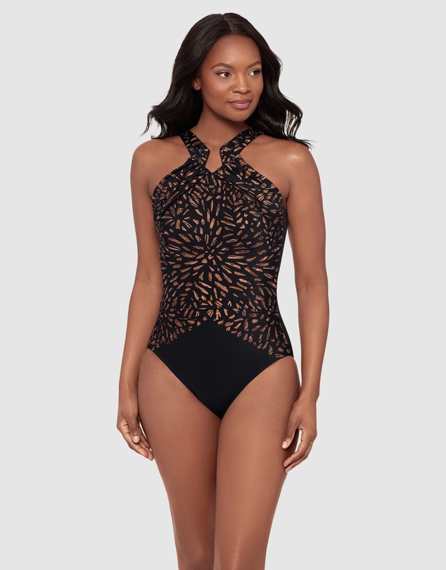 Miraclesuit Swimwear  - Costa D'Oro Aphrodite High Neck Shaping Swimsuit