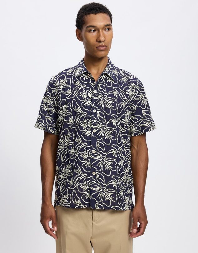 Paul Smith - Floral Embroidery SS Shirt