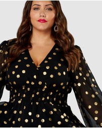 Pink Dusk by Curve Project - G Spot Print Midi Dress