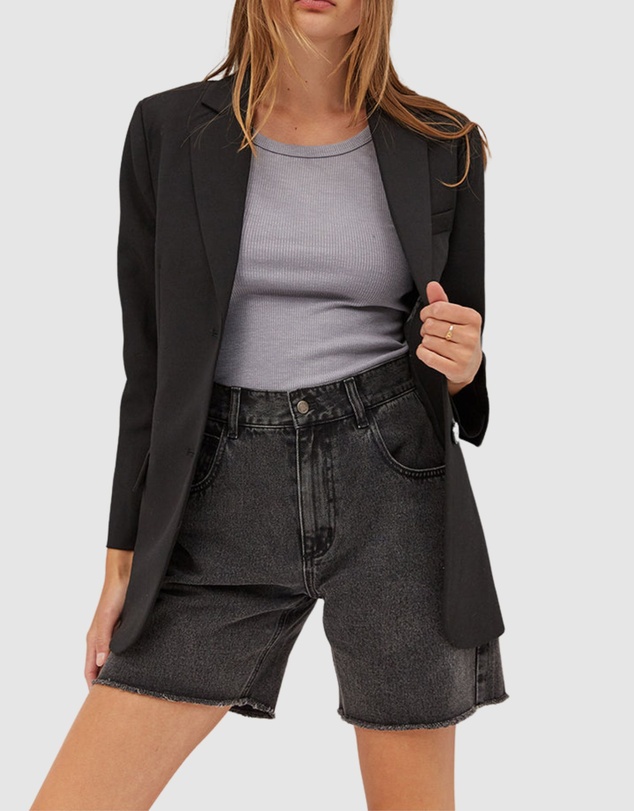 Style Addict - Frayed Denim Shorts