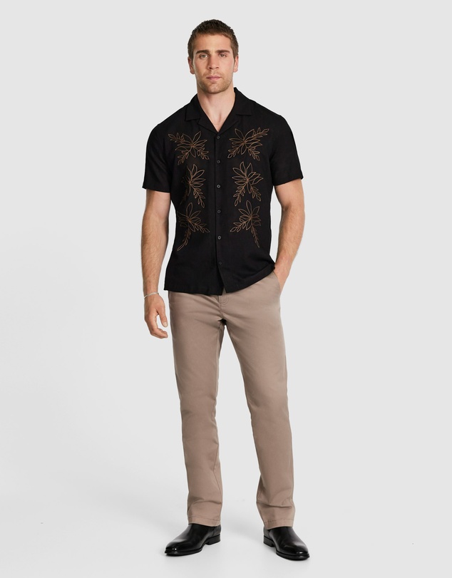 Tarocash - Kota Embroidered Linen Shirt