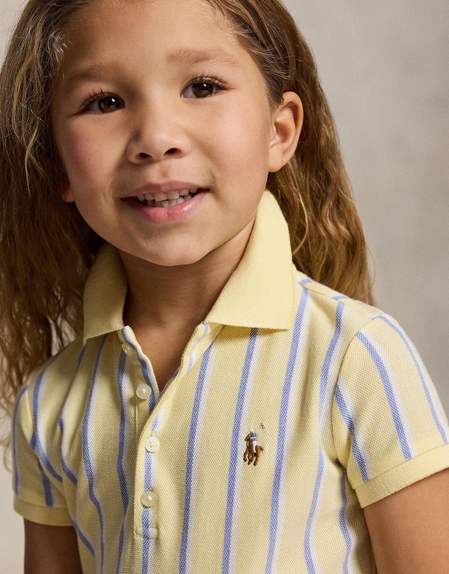 Polo Ralph Lauren - Striped Oxford Mesh Polo Dress - Babies-Kids