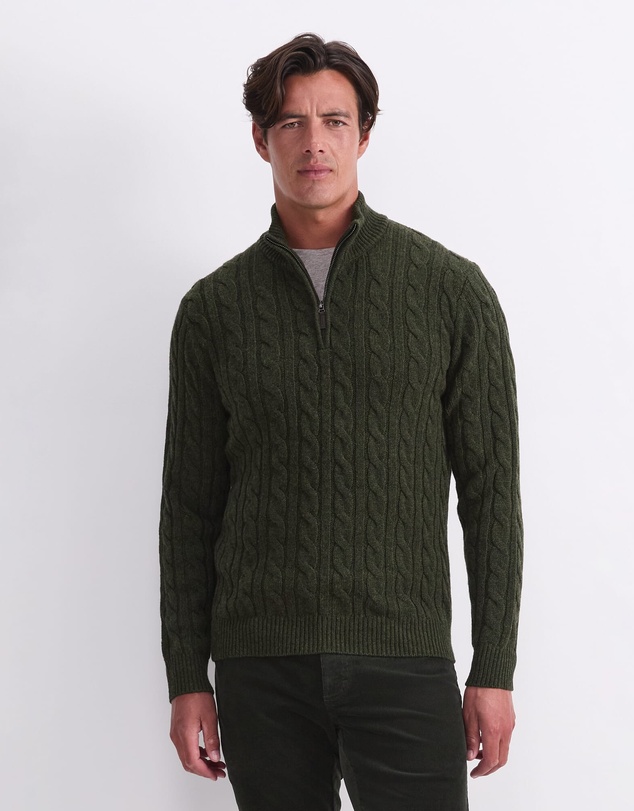 Sportscraft - Cable Knit Quarter Zip