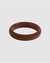 HOUSE OF SLANI - Brown Tilly Resin Bangle Bracelet