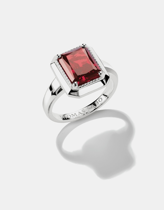 THOMAS SABO - THOMAS SABO Ring with Red Zirconia Stone