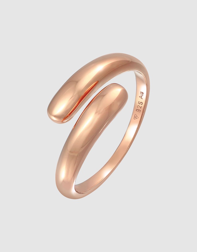 Elli Jewelry - Ring Open Design 925 Sterling Silver Rosegold