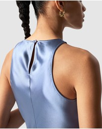 & Other Stories - Sleeveless Satin Midi Dress