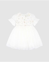 Bebe by Minihaha - Tulle Emb Floral SS Dress - Kids