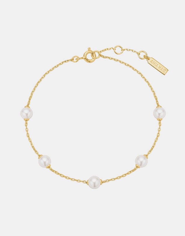 Ania Haie - Ania Haie Gold Pearl Station Bracelet