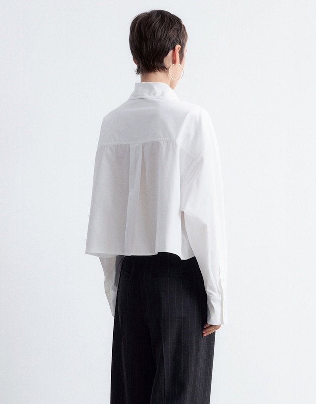 & Other Stories - Cropped Oversized Cotton Shirt