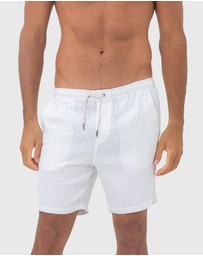 Coast Clothing - Linen Shorts- White