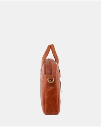 Pierre Cardin - Pierre Cardin Rustic Leather Computer Bag