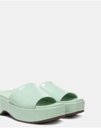Vionic - Trista Flatform Slide - Menta Patent