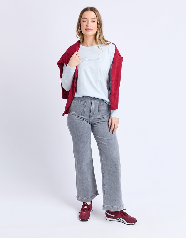 Foxwood - Signature Long Sleeve Tee Ice Blue