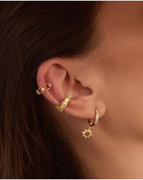 Wanderlust + Co - Sunseeker Charm Huggie Earrings
